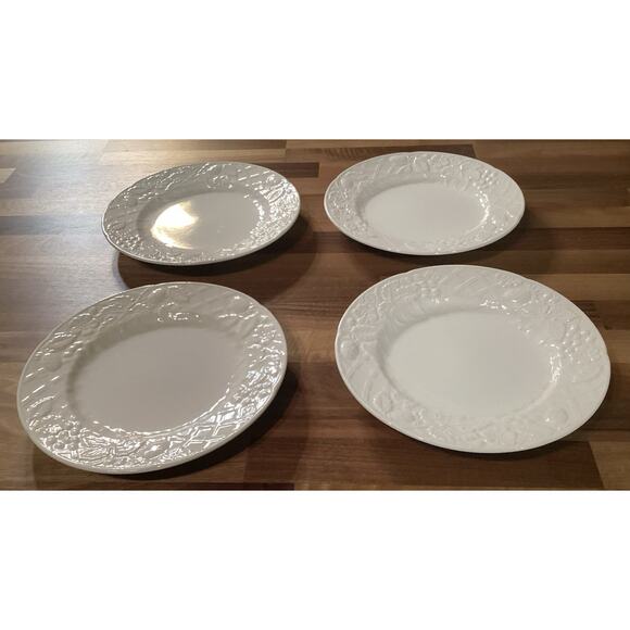 Mikasa English Countryside White Salad Plates 8.25” Set of 4 - Picture 2 of 9